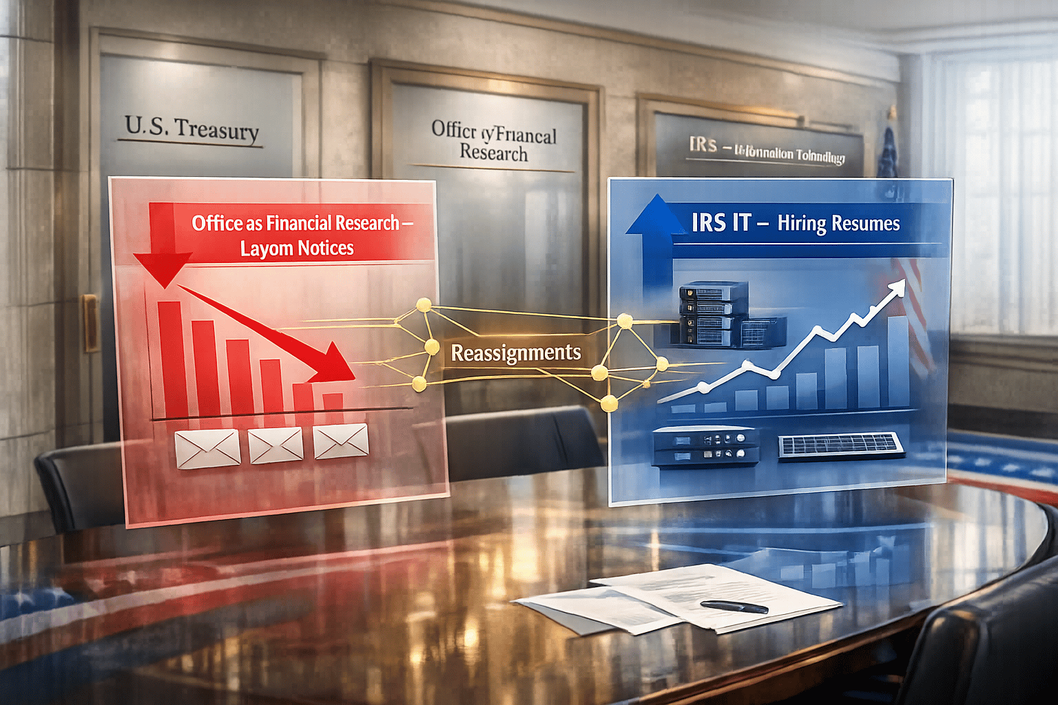 Treasury Department Prepares Layoff Notices Amid Office Reorganization