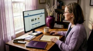 Small business owner reviews GSA Auctions website