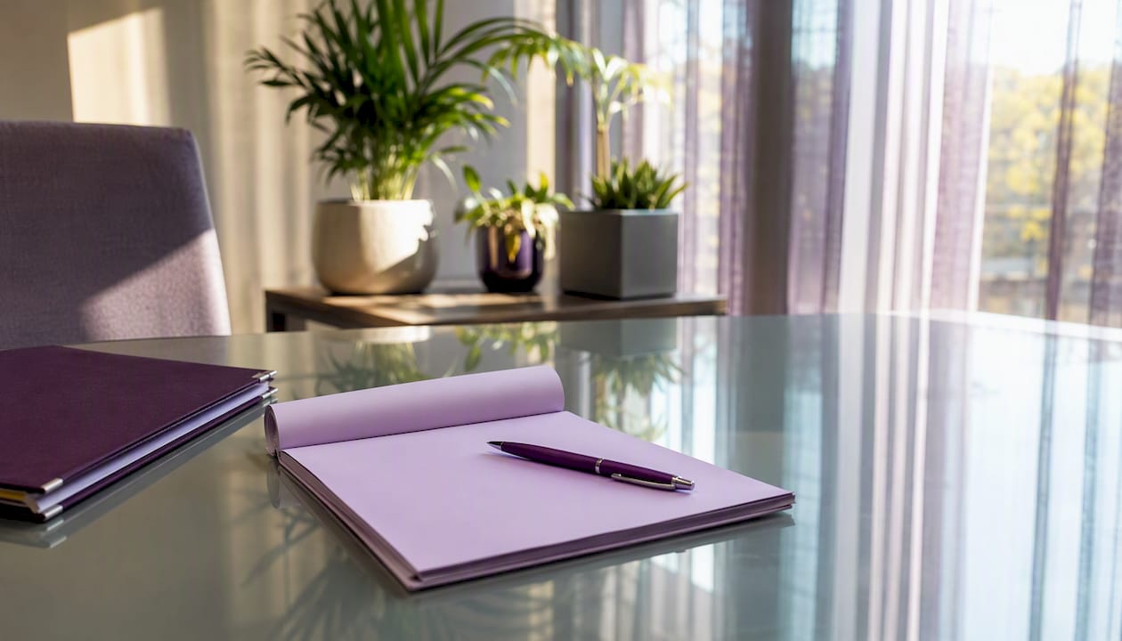 Binder and pen on office table representing FAR