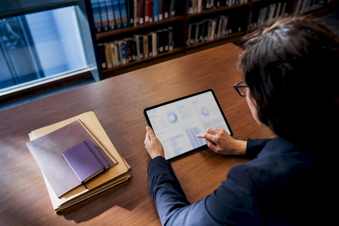 Researcher analyzing federal award records