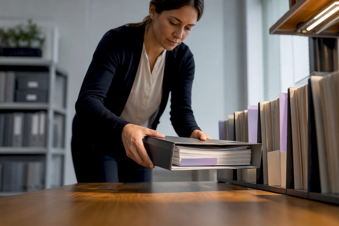 Contract-control binder in an audit preparation room