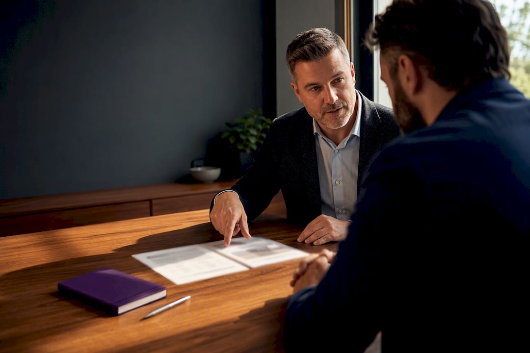 Business owner reviewing consultant cost proposal