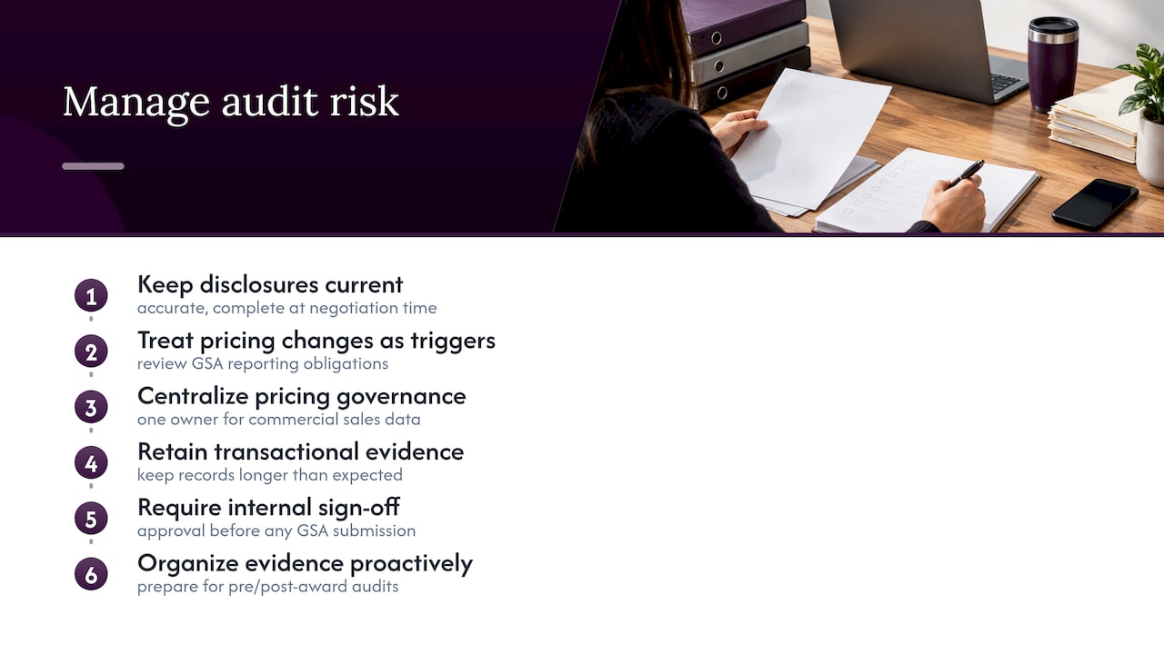 6. Managing audit risk and False Claims Act exposure — overview diagram