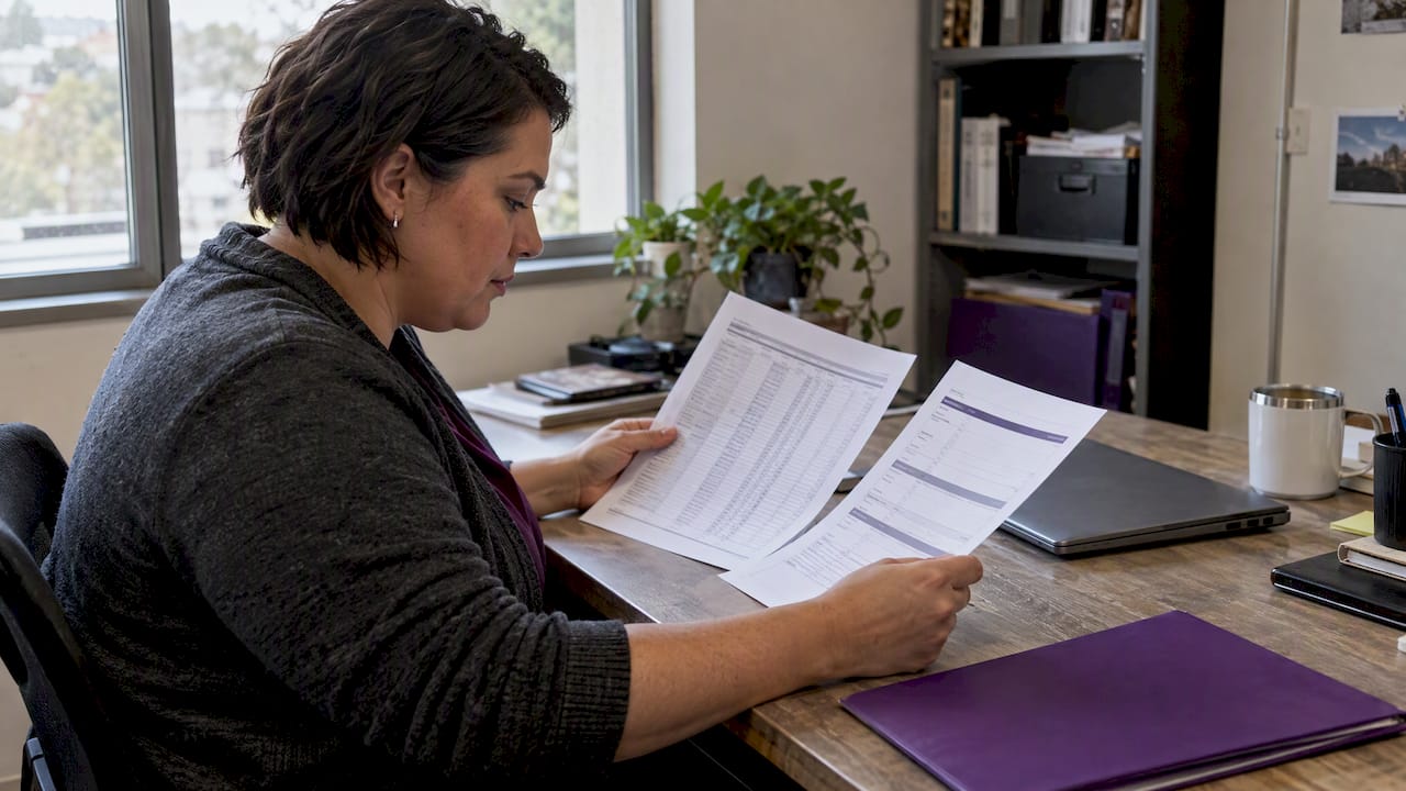 Contractor comparing rate submission documents
