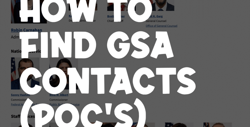 How to Find GSA Contacts